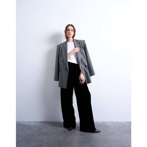 Topshop Womens velvet tie waist jogger in black