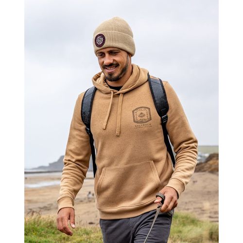Saltrock Cold Water Cures Mens Pop Hoodie in Brown