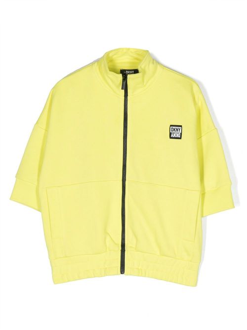 Logo patch short-sleeve jacket - Yellow