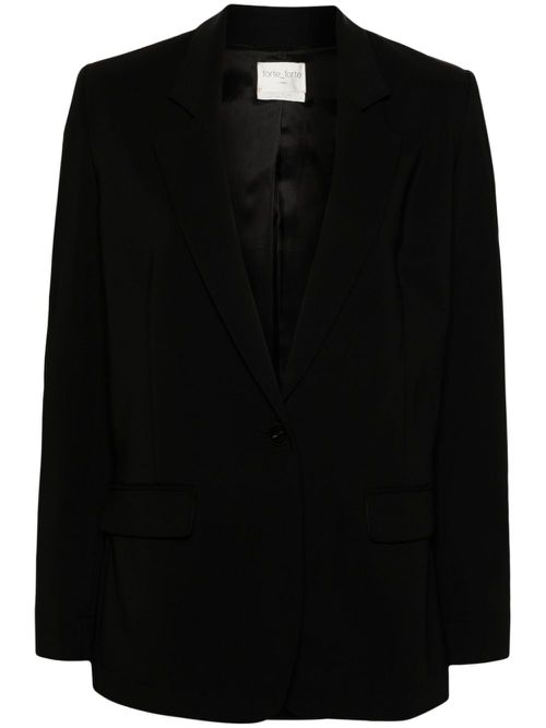 Tailored single-breasted blazer - Black
