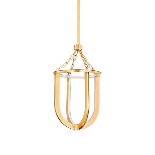 Aged Brass LED Lantern from the Tournu Collection