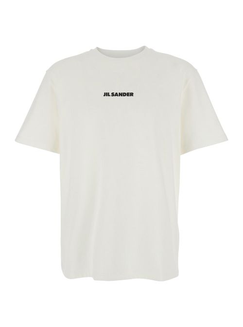 Logo-Embroidered Crew Neck T-Shirt — White