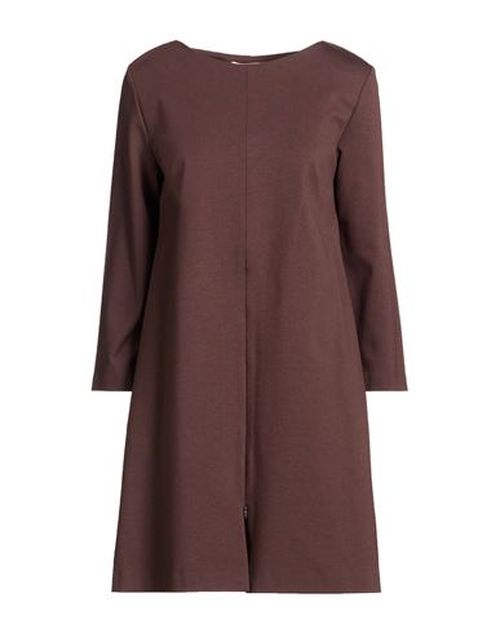 Woman Mini dress Brown Size 4 Viscose, Polyamide, Elastane