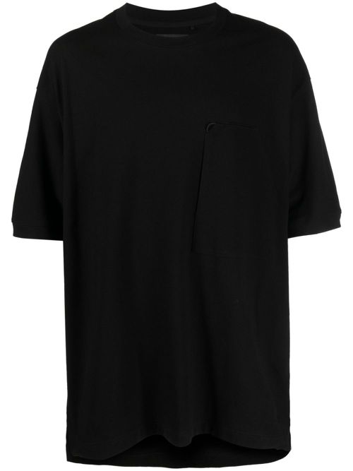 Logo-patch sleeve T-shirt - Black