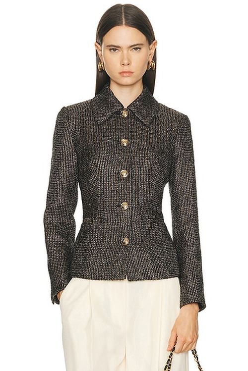 L'Academie Rita Jacket in Black,Gold