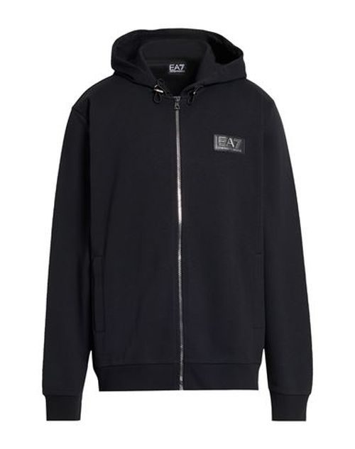 Man Sweatshirt Black Size XL Polyester, Cotton