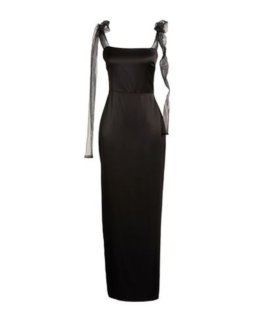 Woman Maxi dress Black Size 4 Recycled polyester, Polyester