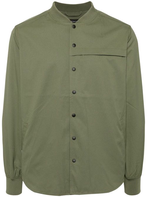 Rib Collar Shirt jacket - Green