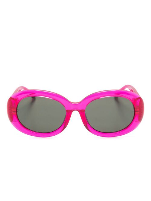 Lina oval-frame sunglasses - Pink