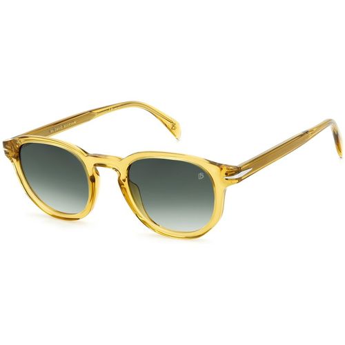 DAVID BECKHAM Man DAVID BECKHAM DB 1007/S 40G/9K Sunglasses Plastic Yellow Grey Round Shaded