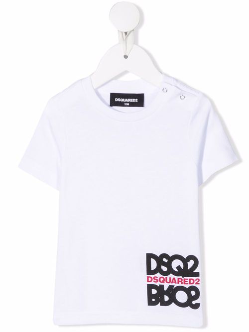 Logo-print round-neck T-shirt - White