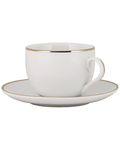 Set Of 6 Royal Coupe Gold Line Cup & Saucer