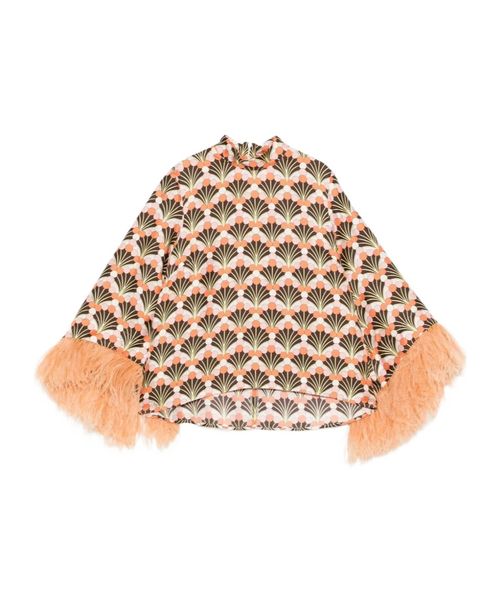 Feather printed top
