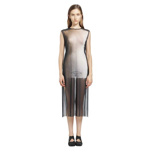 Sheer Semi Couture Dress with Slits