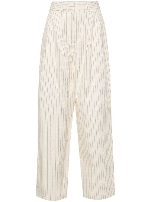 Ripley pinstriped wide-leg trousers - Neutrals