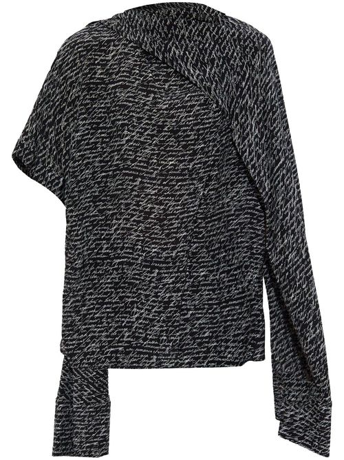 Script-print blouse - Black
