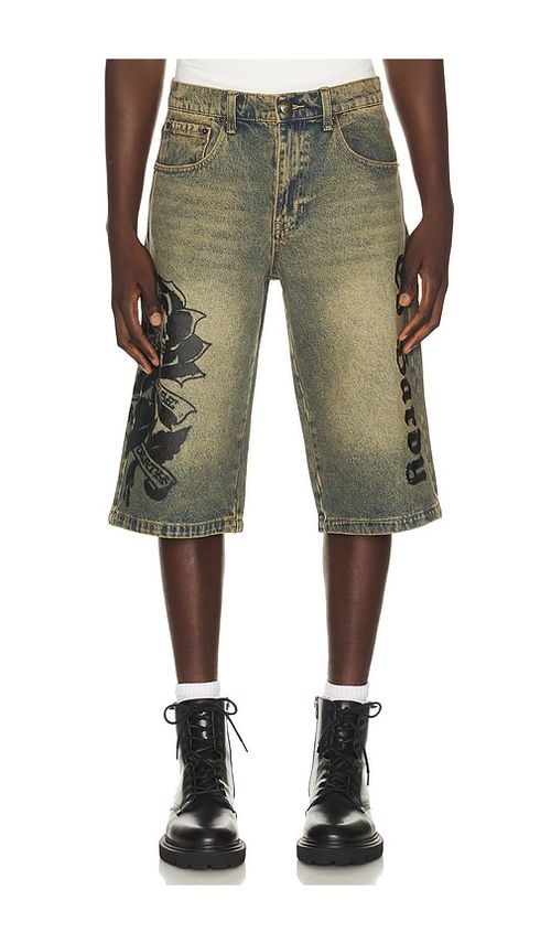 Ed Hardy Spider Skulls Rhinestone Long Shorts in Blue. 30. Also