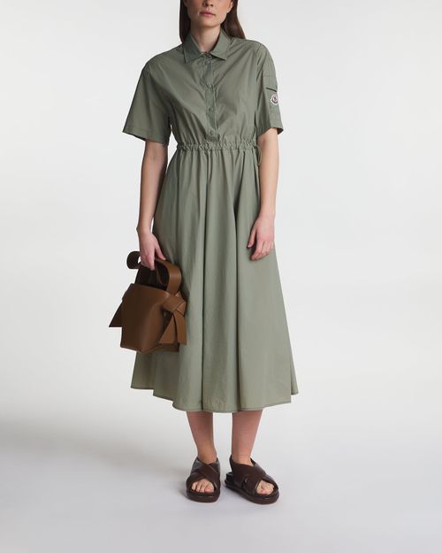 Moncler Dress Abito Poplin Midi Grey EUR