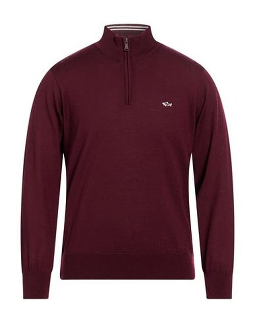 Man Turtleneck Burgundy Size L Virgin Wool