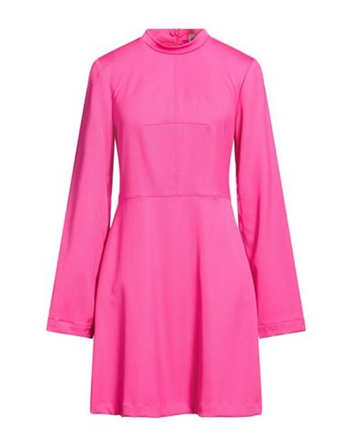 Woman Mini dress Fuchsia Size 6 Polyester, Virgin Wool, Elastane