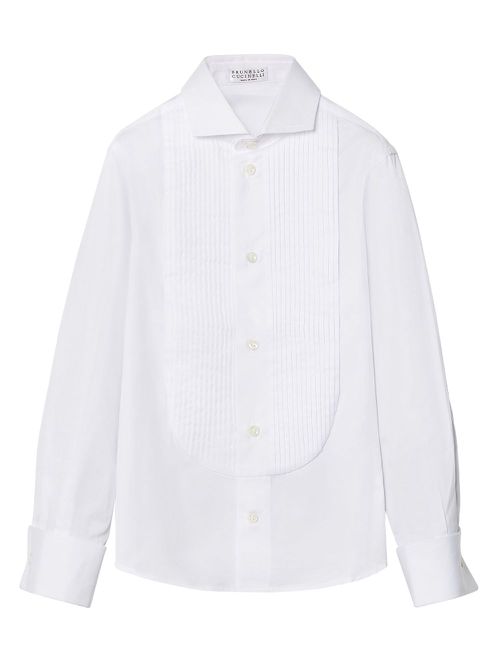 Cotton tuxedo shirt - White