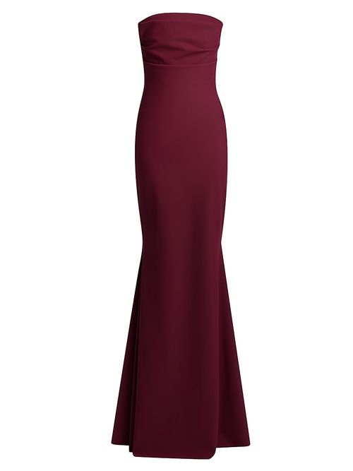 Women's Vepse Strapless Jersey Gown - Mahogany