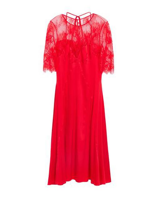 Woman Midi dress Red Size 4 Silk, Elastane