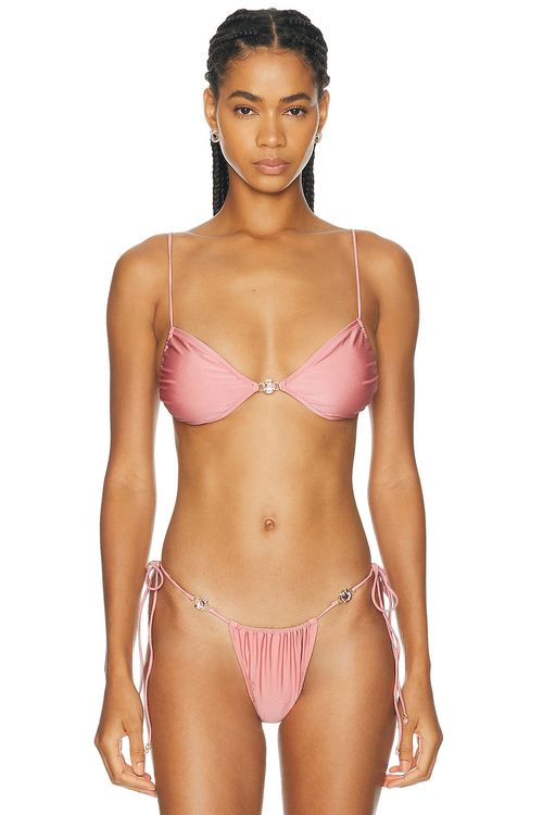 Bananhot Bloom Bikini Top in Rose
