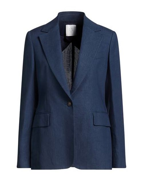 Woman Blazer Navy Size 2 Linen