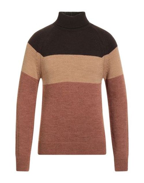 Man Turtleneck Dark brown Size 36 Wool, Acrylic, Alpaca wool
