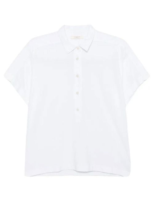 White Shirt Collar Cotton Polo
