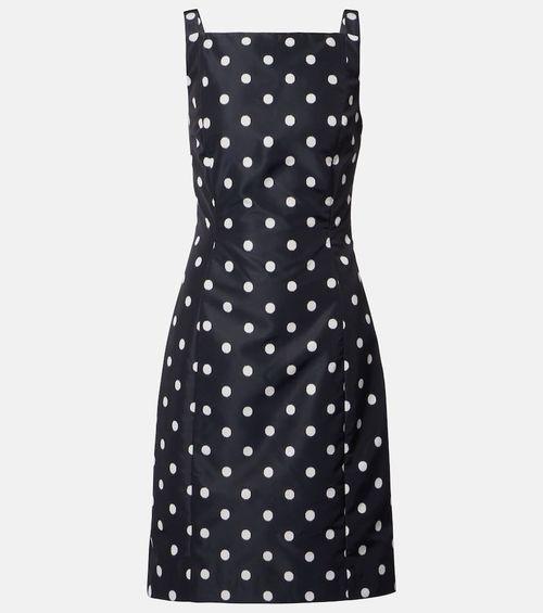 Polka-dot faille minidress