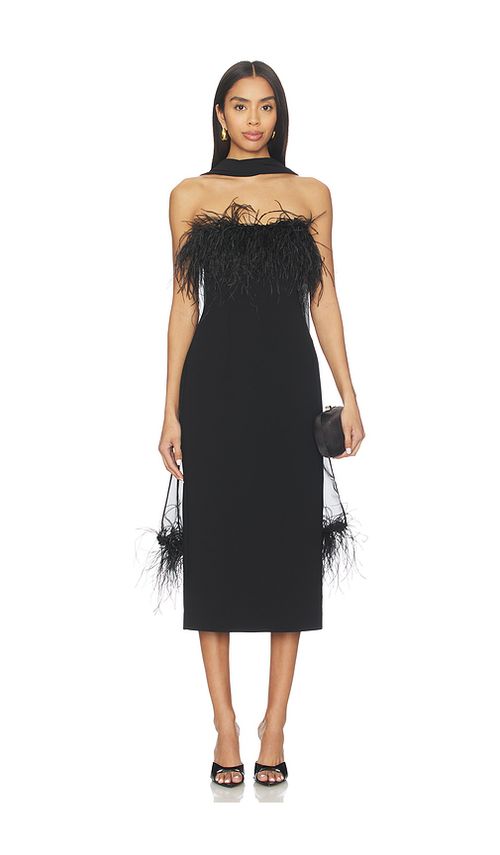 L'Academie By Marianna Eirah Midi Dress in Black. M. Also in L, S, XL