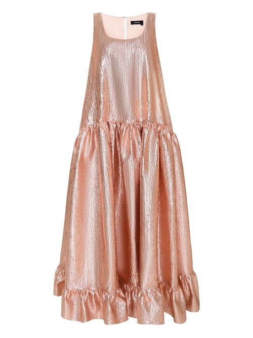 Metallic flared dress - Pink