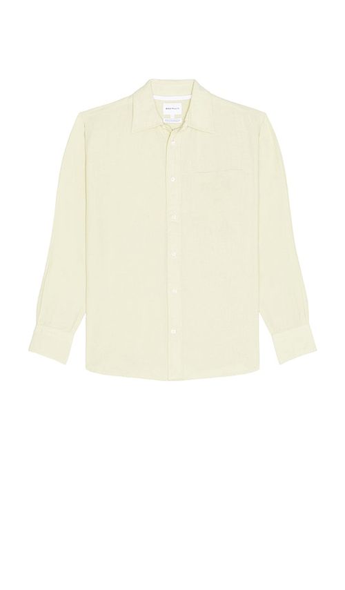 Norse Projects Algot Relaxed Cotton Linen Shirt in Yellow. -  XL/1X also in