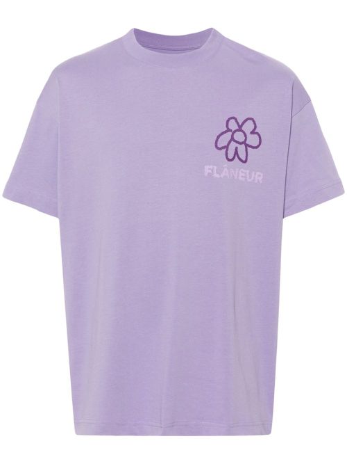 Flower Doodle T-shirt - Purple