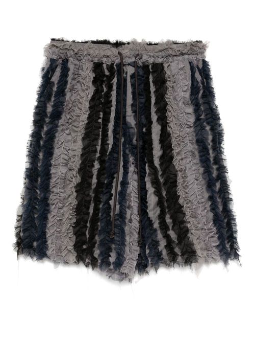 Raw lined elasticated shorts - Blue