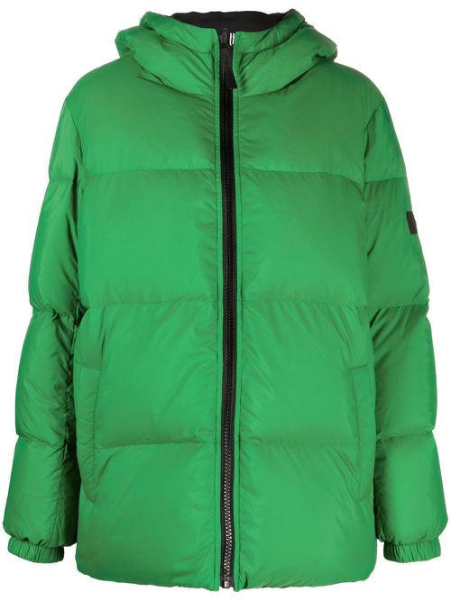 Hooded down-padded jacket - Black