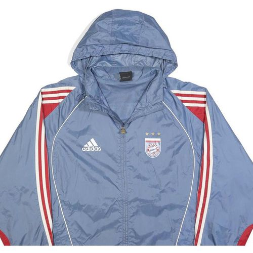 ADIDAS Mens Blue & Red FC Bayern Munich Track Jacket S Polyester Football Sport