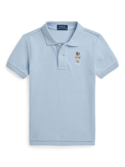 Polo Bear-embroidered polo shirt - Blue