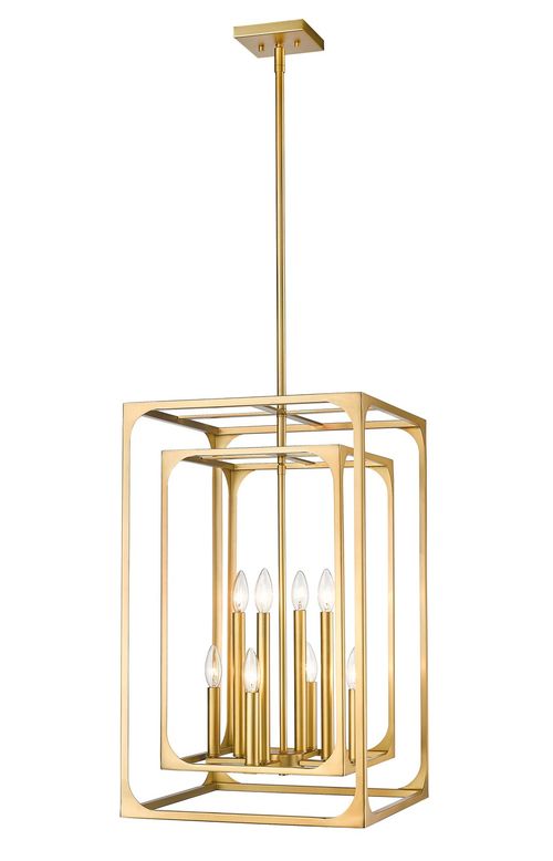 Rubbed Brass Chandelier from the Easton Collection