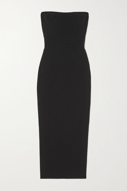 Callan Strapless Crepe Midi Dress