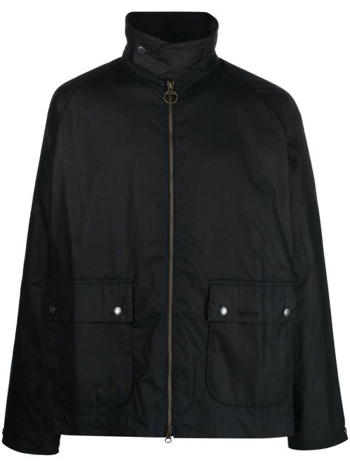 Corduroy-collar cotton jacket - Blue
