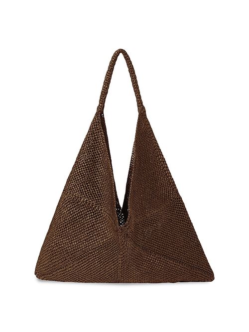 Women's Sid Woven Shoulder Bag - Chocolate