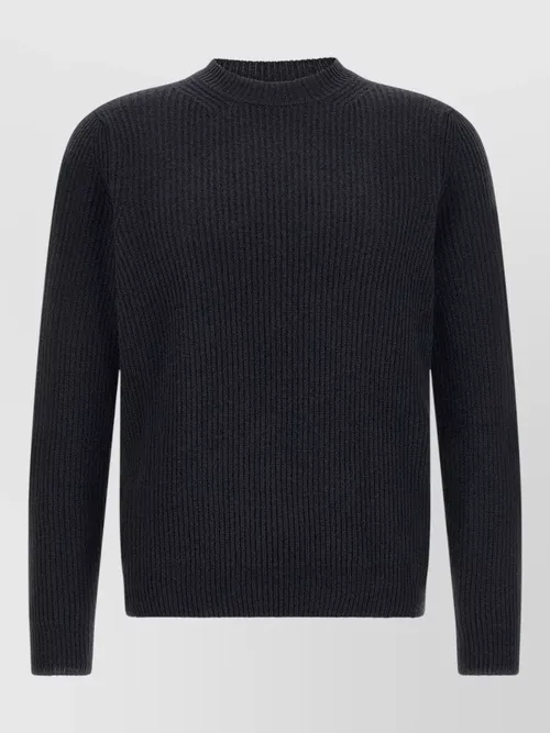 Zanone - crew neck ribbed knit long sleeve sweater