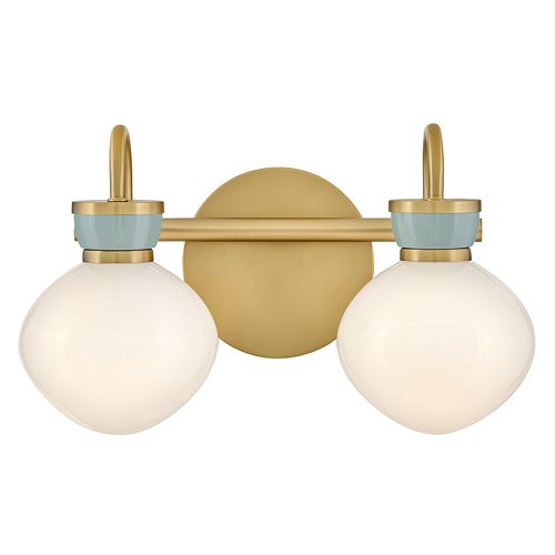 Lacquered Brass LED Bathroom Vanity Light from the Lucy Collection