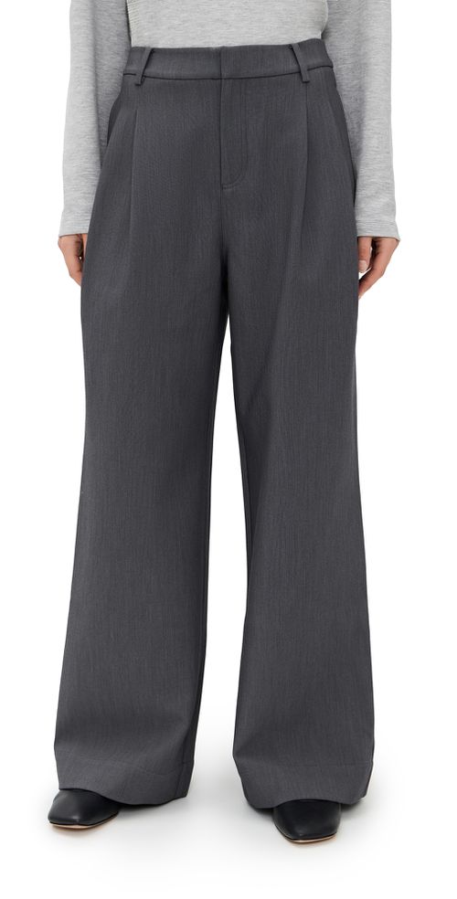 Reese Pleated Pants Grey Melange