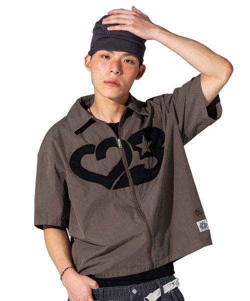 XTS044 Rubber Applique Crop Shirt