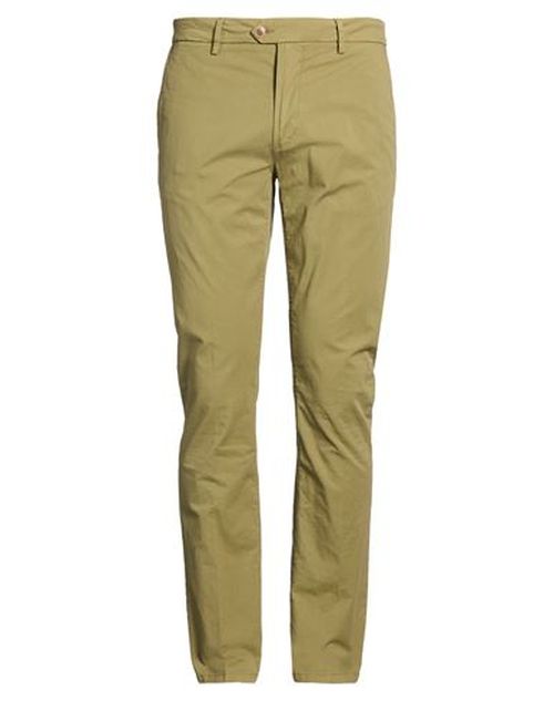 Man Pants Sage green Size 34 Cotton, Elastane