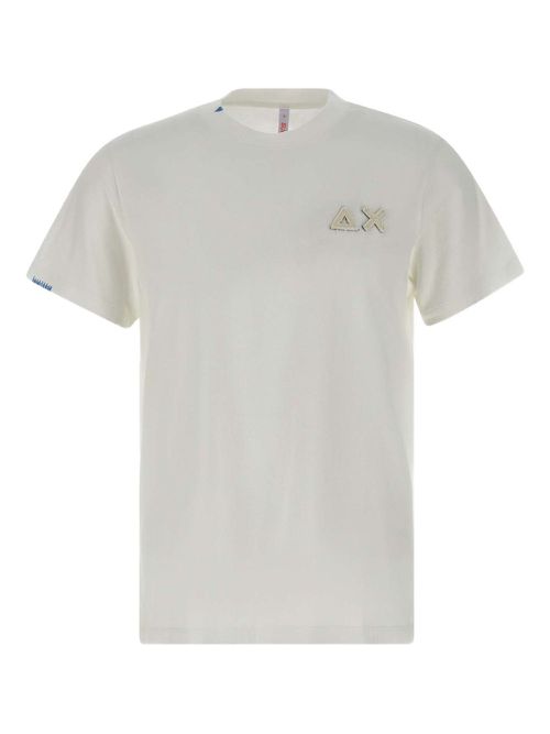 Logo-embroidered cotton T-shirt - WHITE
